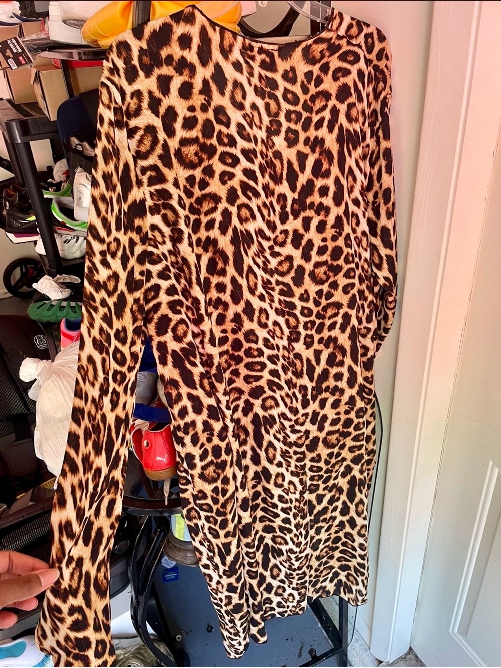 Leopard Print Long Sleeve throw over